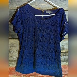Navy Blue lace shirt